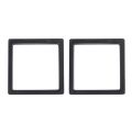 2X Square 3D Albums Floating Frame Holder Coin Box Jewelry Display Show Case, 9X9cm (With Base). 