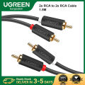 UGREEN AV104 2x RCA to 2x RCA Cable - 1M/1.5M/2M/3M/5M - UGREEN 2RCA Male to 2RCA Male Audio Cable - Jacket: Environmental PVC - Gold Plated Connector - Tinned Copper Core. 