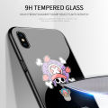 TA for OPPO A83 Back Cover Cartoon One Piece Ultra Thin Luminous Glass Phone Case for Boys for Man. 