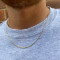 Flat Plated Stainless Steel Snake Chain Necklace For Men Boys. 