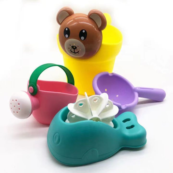 Toys%20Balls%20Summer%20kids%20bath%20play%20toys%20shower%20cart%20boy%20girls%20shampoo%20cup%20four%20piece%20set%20baby%20watering%20can%20-%20Image%205