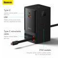 BASEUS Power Combo Tower Power Strip 3AC 2USB 2Type-C 100W Charging Station with 1.5m Cable. 