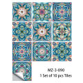 Colorful Mandala Style Tiles Floor Sticker Kitchen Bathroom Ground Home Decor Wear-resistant Waterproof Frosted Art Wallpaper. 