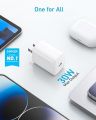 Anker 30W USB-C Charger, Anker 312 Charger with Compact and Foldable Design, High-Speed Fast Charging for iPhone 14/13/12 Series, Samsung S23, MacBook Air, iPad Pro, & More 5 ft USB C Cable Included.