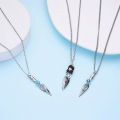 New Game Valorant Pendant Fashion Jett Knife Necklace Inlay Blue Crystal Gamer Jewelry for Brother Boyfriend Cosplay Gift. 