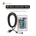 Full Set 5V USB RGB Strip Lights + Controller IR 24-Key Wireless Remote Control 1/2/3/4/5 M 60LEDs/M 2835 SMD LED Flexible Tape. 