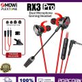 Plextone Mowi RX3 Pro Dual Microphone Gaming Earphone. 