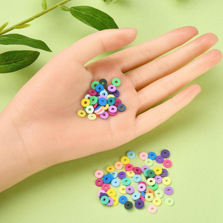 Polymer Clay Spacer Beads Accessories Jewellery Making Kit Flat
