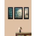 Set Of 3 Acrylic Fiber Framed Painting Wall Art For Best Wall Decoration - wall frame. 