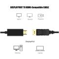 Long 1.8 Meters Display Port DP Male to HDMI Cable Adapter Converter Cable. 
