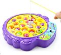 Fishing Game Electronic Spin Fish Board Game Educational Fishing Toys with Music Great Gift for Kids Children.
