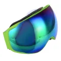 OUTERDO Ski Goggles Snowboard Skate Goggles Snowmobile UV Proof Anti-fog Double Lens Wide Vision Green(null). 