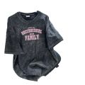 Washed Old Cotton Short Sleeve Breathable Trendy Cool Printing T T-shirt Women's Summer New Casual Loose Half Sleeve Top Clothes. 
