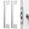 2 Pcs Door Latch Guard Plate Outswing Angle Latch Protector Door Latch Cover Latch Shield L Shaped Security Easy Install Easy to Use 11Inch.