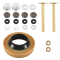 Toilet Wax Ring Kit for Outlet Toilets Install Include Closet Bolts. 