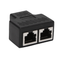 3X 2 Port RJ45 Splitter Adapter LAN Network Ethernet Extender Connector Plug Lot 1Pcs.