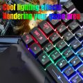 One Handed Gaming Keyboard Rgb Backlit - Enhance Your Gaming Experience With Ergonomic One-Handed Keyboard - Perfect For Gamers.