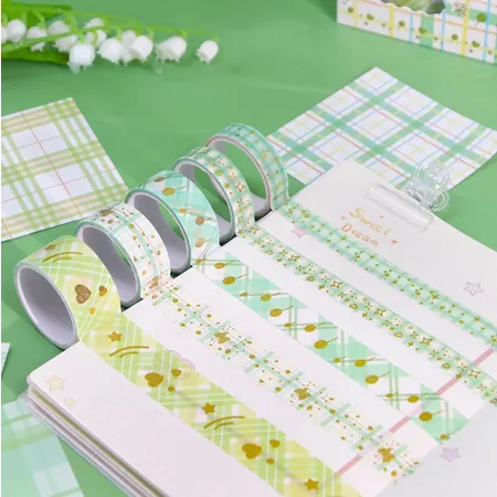 5%20Rolls%20Grid%20Washi%20Tape%20Set%20with%2080%20Sheets%20Gold%20Foil%20Sticky%20Notes%20%7C%20Decorative%20Journal%20&%20Masking%20Tape%20-%20Image%202