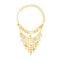 European and American inverted triangle coin face curtain fashion metal mask India dance mask stage performance face accessories women.