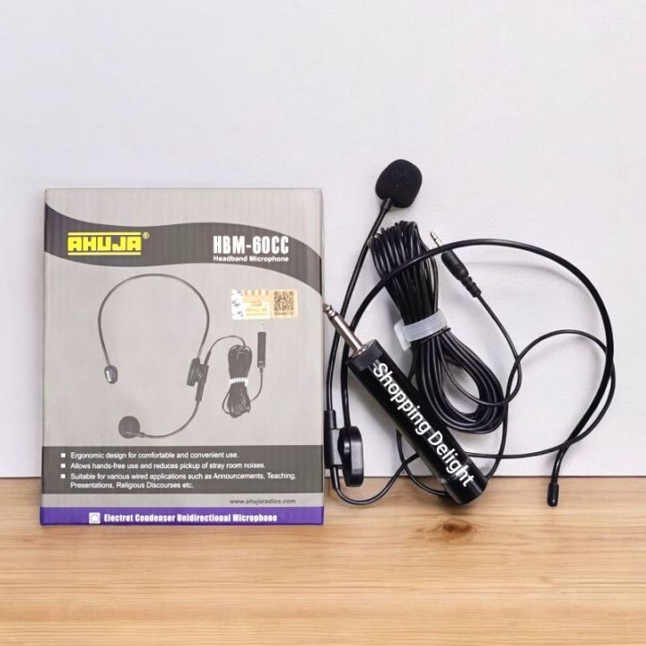 AHUJA HBM-60CC Ergonomic Design Headband Wired Microphone