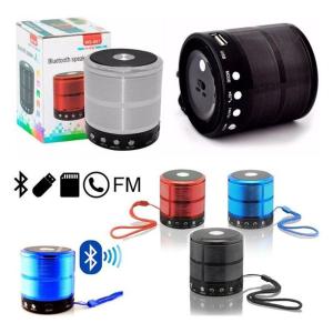 Bornilshop Ws-887 Mini Speaker Metal Fm/Aux/Bluetooth/Sd Card/Usb-Portable Speaker