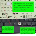 1PC Standard PC Laptop Glow In The Dark Luminous Keyboard Sticker Full Keyboard Large Letter Sticker Fluorescent Keyboard Cover. 