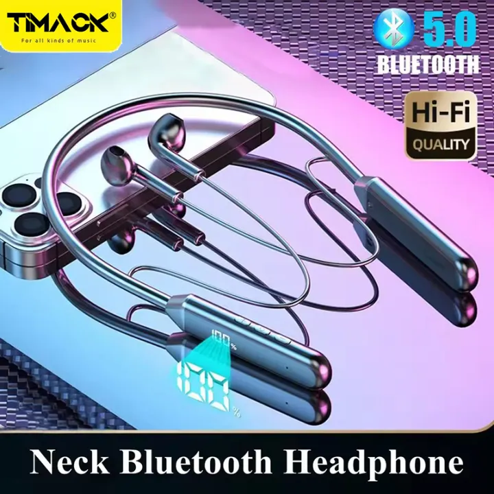 Timack%C2%AE%20Bluetooth%205.2%20Earphones%20Neckband%20Headphones%20TWS%20Wireless%20Headsets%20HiFi%20Stereo%20LED%20Digital%20Display%20Dual%20Mode%20Waterproof%20Earbuds%20-%20Image%202