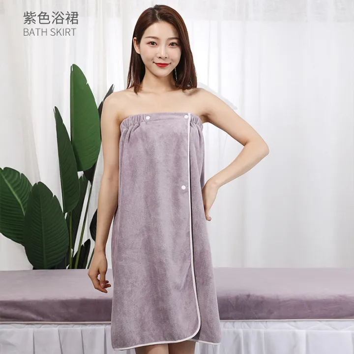 bandeau%20bath%20skirt%20microfiber%20edging%20bath%20towel%20skirt%20beauty%20salon%20can%20wear%20bathrobe%20logo%20embroidery%20steam%20skirt%20wholesale%20-%20Image%205