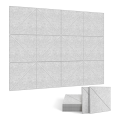 12 Pack Acoustic Panels, 12 X 12Inch Decorative Soundproofing Panels, Wall and Ceiling Acoustical Panels Silver Grey Durable. 