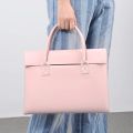 Large Capacity Custom Initials Laptop Bag PU Leather Business Office Student Briefcase Fashion Simple Notebook Computer Handbag.