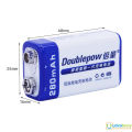 Doublepow 9V Rechargeable Battery 280mAh Large Capacity 6F22 Ni-MH Battery for Multimeter Charging Battery DIY.