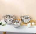 Kaisa Villa Stainless Steel Induction bottom 3 pcs Cookware Set KV-6640.