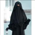 Muslim Wear 3 Layers Black Pipen Hoodie Niqab Hijab For Women (Big Size) - Hijab Collection. 