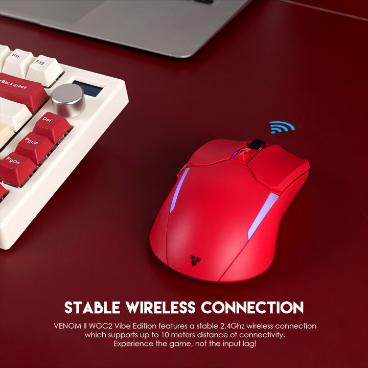 FANTECH%20WGC2%20VENOM%20II%20VIBE%20%202.4G%20Wireless%20Gaming%20Mouse%20Pixart%203212%202400DPI%20RGB%20Rechargeable%20Mouse%20Ergonomic%20Mice%20Gaming%20Gammer%20For%20Laptop%20PC%20Red%20-%20Image%204