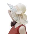 Women Colorful Big Brim Straw Bow Hat Sun Floppy Wide Brim Hats Beach Cap. 