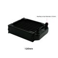 PC Water Cooling Radiator Aluminum Multi-Channels 30mm Thin Liquid Row Support 12CM Fan,80/90/120/240/360mm Black/White. 