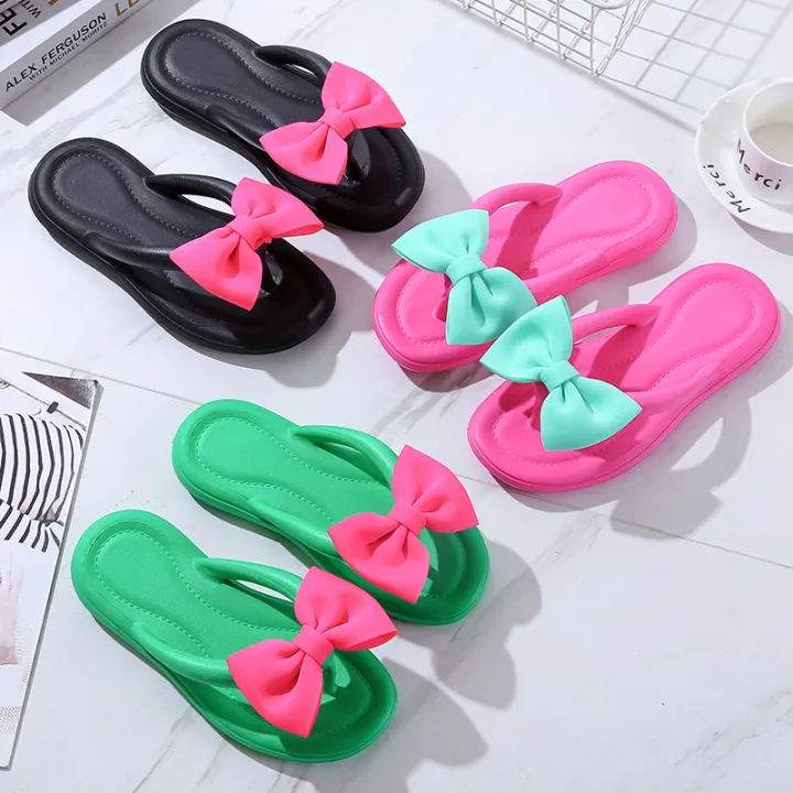 Summer%20Women's%20Slippers%20Sweet%20Bow%20Tie%20Flip%20Flops%20Women%20Slides%20Fashion%20Outdoor%20EVA%20Non-Slip%20Beach%20Shoes%20Home%20Comfortable%20Sandals%20-%20Image%203