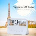 DoomHot Alarm Clock Digital Glow LCD Alarm Clock Desk Big Screen Temperature Humidity Calendar Display Clock Electric Smart Backlight Alarm Clock Table Clock Weekday Mode Snooze Alarm Clock for Home Bedroom Office. 