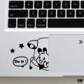 Cartoon Cat Motivation (Left) Laptop Skin & Laptop Sticker Waterproof Removable Sticker For Any Kind of Laptop - LS114 - Sticker Buster. 