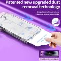 Dust free Installation Screen Protector For iPhone 15 14 13 12 11 Pro XS Max XR Easy Install Auto-Dust Remova Kit Tempered Glass.