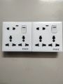 4 Pcs 8 Pin Multi Gang Socket Double 3 Pin- 1Piece 2 Pin Multi Function Universal Wall Switch Socket. 