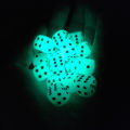 6Pcs/set Dice Cubes Night Light Luminous Glow in Dark Games Ludo glowing.