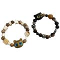 New Cute Little Black Cat Bracelet For Women Men Fashion Funny Cartoon Animal Beaded Bracelet Trendy Couple Friend Jewelry Gifts. 