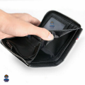 Avro Premium Half Zipper And Card Pocket Black Wallet For Men Genuine Buffalo Leather Money Bag For Men. 