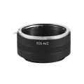 Manual Lens Mount Adapter Ring for Canon EF Mount Lens to Nikon Z5/Z6/Z7/Z50 Z-Mount Mirrorless Camera - black. 