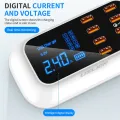USLION 8 Port USB Charger HUB Quick Charge 3.0 LED Display Multi USB Charging Station Phone Desktop Wall Home EU Plug. 