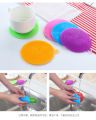 Kitchen Silicone products dish cleaner round dish brush rag silicone dish cleaner. 