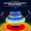 Gyro Toy Colorful Flashing Gyro Music Spinning Toy With Launcher Ejection Toy Smooth for Children Gifts Kids Party Funny Toys. 