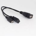 2 In 1 OTG Micro USB Host Power Y Splitter USB Adapter To Micro 5 Pin Male Female Cable For Fire Tv 3 Or 2nd Gen Fire Stick. 