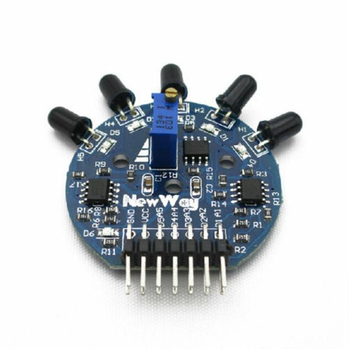 5 LED FLAME Sensor For Fire Detection Module 5 Way IR Flame Sensor Module Detector Smart Sense 5 Channel Flame Sensor With Digital Analog Signal Dual Output For Arduino 14 Pin Fire Fighting Light Detection
